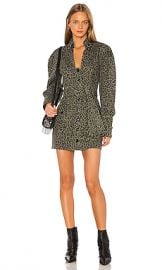 Marissa Webb Mera Print Canvas Dress in Military Green Leopard from Revolve com at Revolve