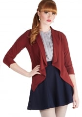 Marketing Maven Blazer in Burgundy at ModCloth