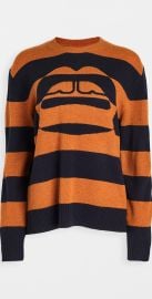 Markus Lupfer Dani Intarsia Stripe Lip Sweater at Shopbop