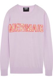 Markus LupferandnbspandnbspMermaid sequined cotton-blend sweater at Net A Porter