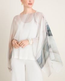 Marla Wynne For Chicos Smoke Print Poncho at Chicos