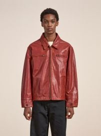 Marlboro Sun Faded Leather Racer Jacket at Found