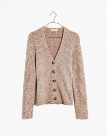 Marled Shrunken Ribbed Cardigan Sweater at Madewell