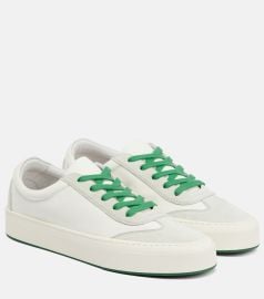 Marley suede-paneled leather sneakers in white - The Row at Mytheresa