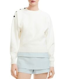 Marlina Cropped Shoulder-Snap Sweater at Bloomingdales