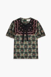 Marlowe Printed Silk twill Top at The Outnet