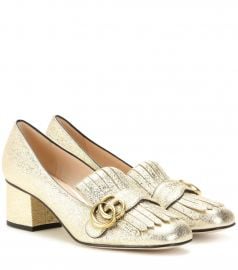 Marmont leather loafer pumps at Mytheresa