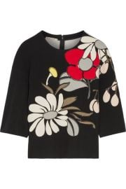 Marni   Appliqu  d ponte top at Net A Porter