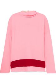 Marni - Draped crepe de chine blouse at Net A Porter