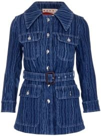 Marni Belted Waist Denim Jacket  italist ALWAYS LIKE A SALE at Italist