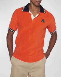 Marni Contrast Trim Knit Polo Shirt at Neiman Marcus