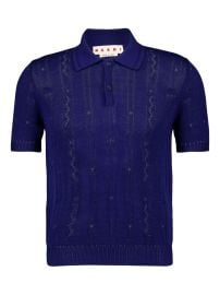 Marni Cotton Polo Shirt Blue at Farfetch