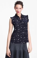 Marni Edition People Print Crepe Blouse at Nordstrom