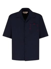 Marni Embroidered short-sleeve Shirt Blue at Farfetch