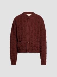 Marni Fisherman Dot Wool-Cashmere Cardigan | Saks Fifth Avenue at Saks Fifth Avenue