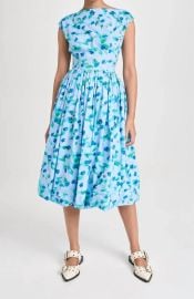 Marni Floral cotton poplin midi dress at Shop Simon