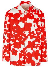 Marni Floral print cotton jacket at Cettire