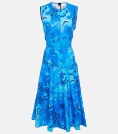 Marni Floral print sleeveless midi dress at Mytheresa