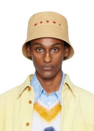 Marni Logo Cotton Gabardine Bucket Hat at Grailed