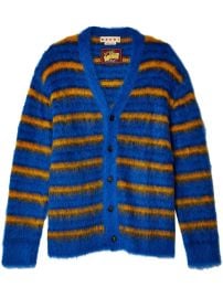 Marni Mohair Blend Striped Cardigan at Farfetch