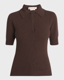 Marni Slim Polo Wool Cashmere Sweater at Neiman Marcus