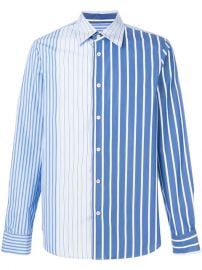 Marni Striped Panel Shirt at Farfetch