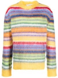 Marni Striped mohair-blend Jumper - at Farfetch