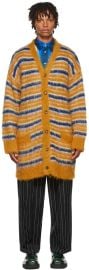 Marni Yellow Mohair Cardigan at ssense