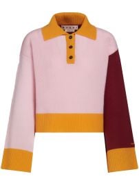 Marni colour-block Cashmere Jumper Pink at Farfetch
