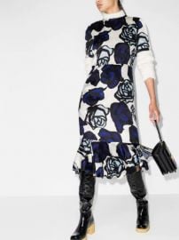 Marni floral-print ruffle-hem Midi Dress - Farfetch at Farfetch