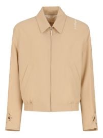 Marni logo-embroidered Jacket Yellow at Farfetch