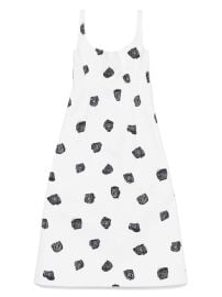 Marni rose-print Midi Dress White at Farfetch