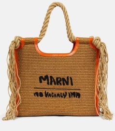 Marni x No Vacancy Inn Marcel Raffia Effect Tote Bag at Mytheresa