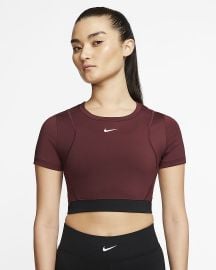 Maroon Pro AeroAdapt Crop Top at Nike