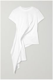 Marques  Almeida - Draped cotton-jersey T-shirt at Net A Porter