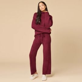 Marshmallow Rib Mock Neck with Long Pant Softies at Softies