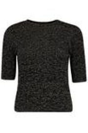 Martha Short Sleeve Metallic Knit Jumper at Boohoo