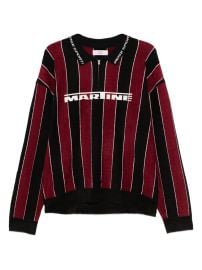 Martine Rose Striped Polo Shirt Red at Farfetch