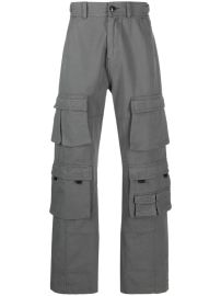 Martine Rose logo-patch Cotton Cargo Trousers - at Farfetch