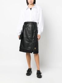 Martine Rose logo-patch Wrap Skirt - at Farfetch