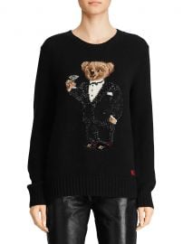 Martini Bear Cashmere Crewneck Sweater at Saks Fifth Avenue