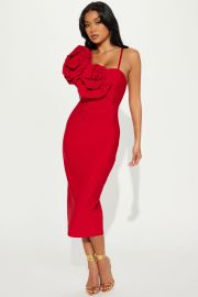 Mary Bandage Midi Dress - Red Fashion Nova Dresses Fashion Nova at Fashion Nova