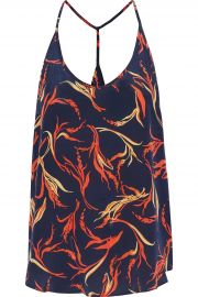 Mary Jane printed silk tank at The Outnet