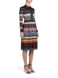 Mary Katrantzou - Cecile Long-Sleeve Mixed-Print Dress at Saks Fifth Avenue