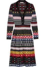 Mary Katrantzou   Cecile metallic jacquard-knit dress at Net A Porter