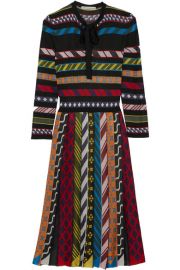 Mary Katrantzou   Faye striped jacquard-knit dress at Net A Porter