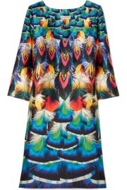 Mary Katrantzou   Shea printed silk-faille dress at Net A Porter