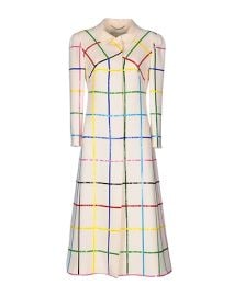 Mary Katrantzou Benatar Rainbow Grid Wool Coat at Yoox