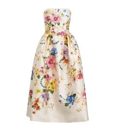 Mary Katrantzou Multi Satin Emile Midi Dress Harrods US at Harrods