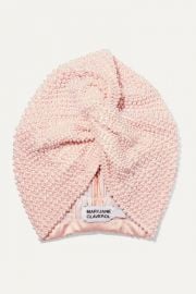 MaryJane Claverol - Frankie faux pearl-embellished satin turban at Net A Porter